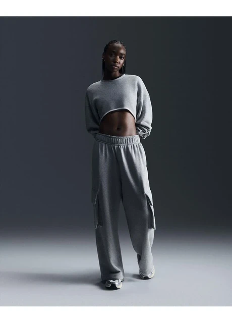 Кофта жіночі Nike Sportswearoversized French Terry Shrug Grey (FV7509-063) — фото 6