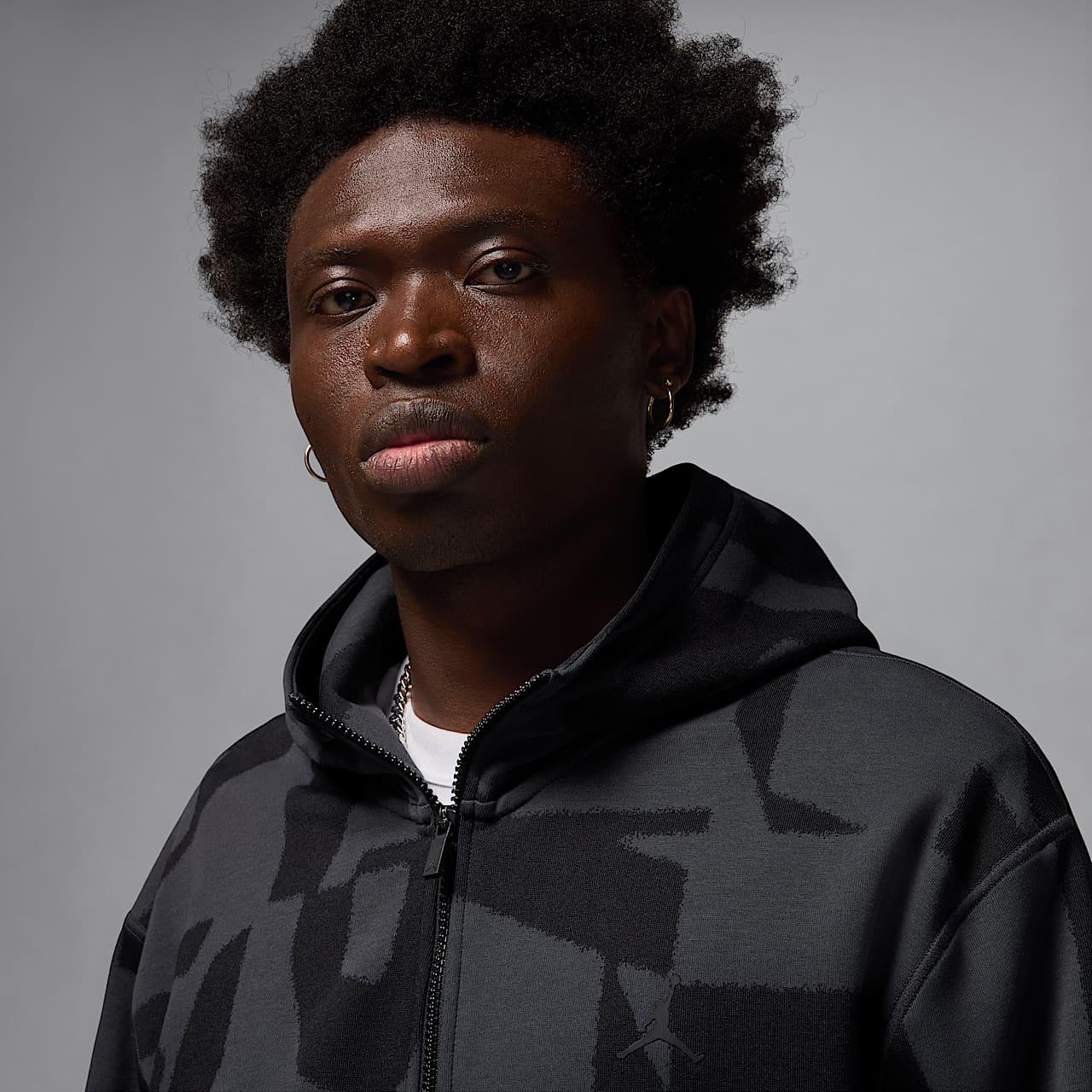 Кофта чоловіча Jordan Sport Hoop Fleece Grey/Black (FV8620-010) — фото 4