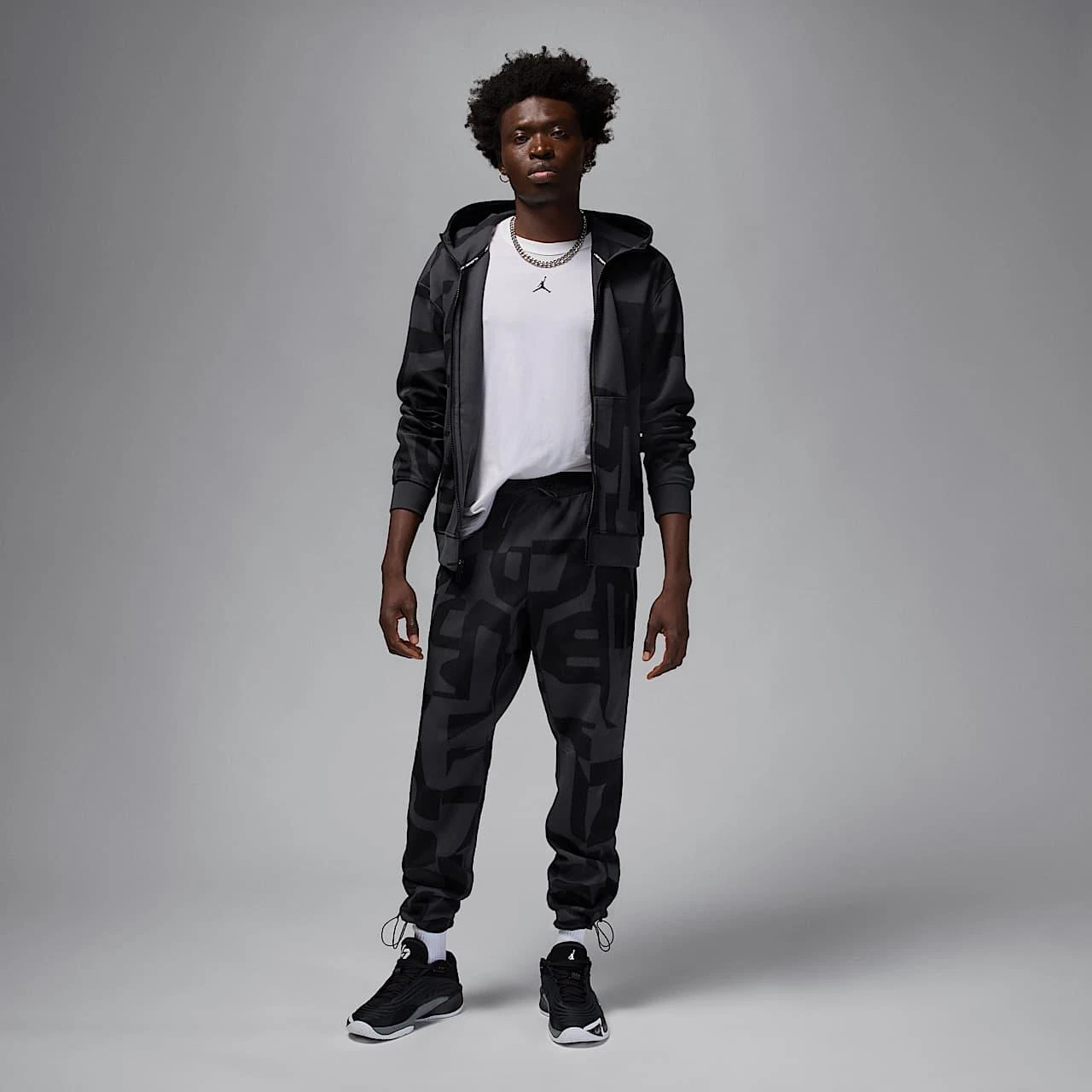 Брюки чоловічі Jordan Sport Hoop Fleece Black/Grey (FV8622-010) — фото 7