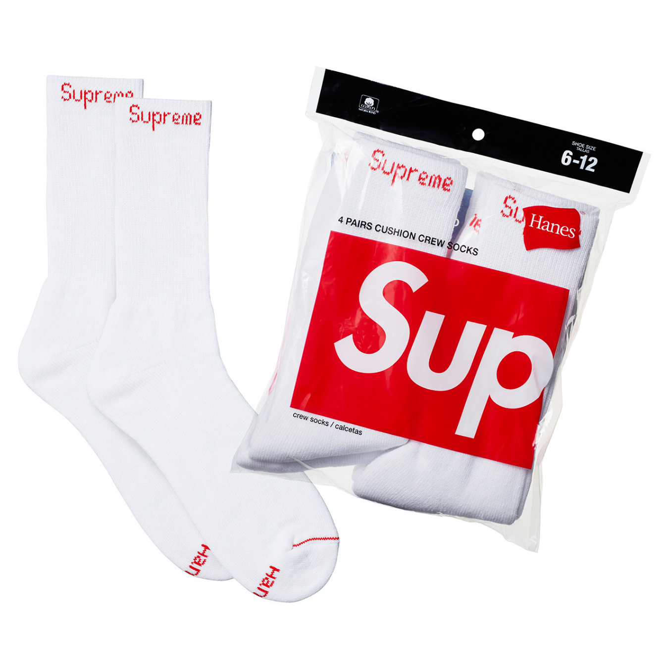 Hanes Socks White — фото 1