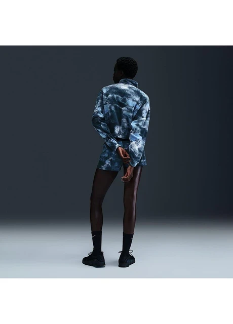 Кофта жіночі Nike One Therma-Fit Oversized 1/2-Zip Fleece Printed Top Camo/Blue (FZ6969-478) — фото 6