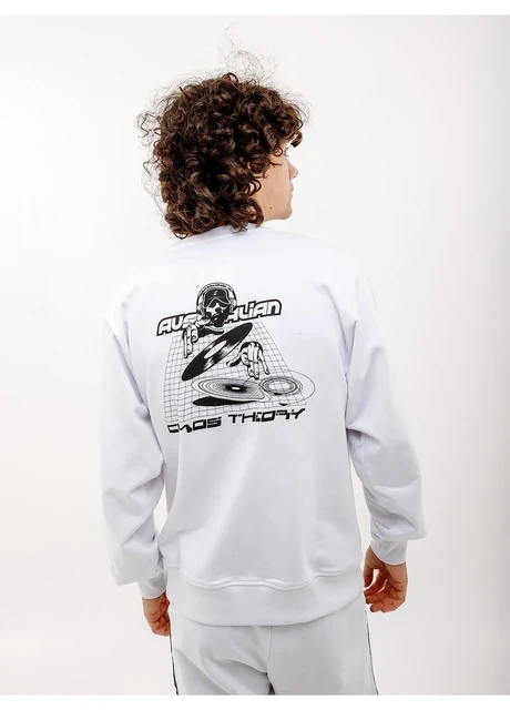 Кофта чоловіча Australian Mixing Chaos Crewneck White (HCUFE0063-002) — фото 3