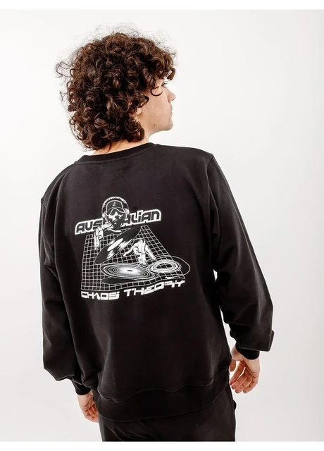 Кофта чоловіча Australian Mixing Chaos Crewneck Black (HCUFE0063-003) — фото 3
