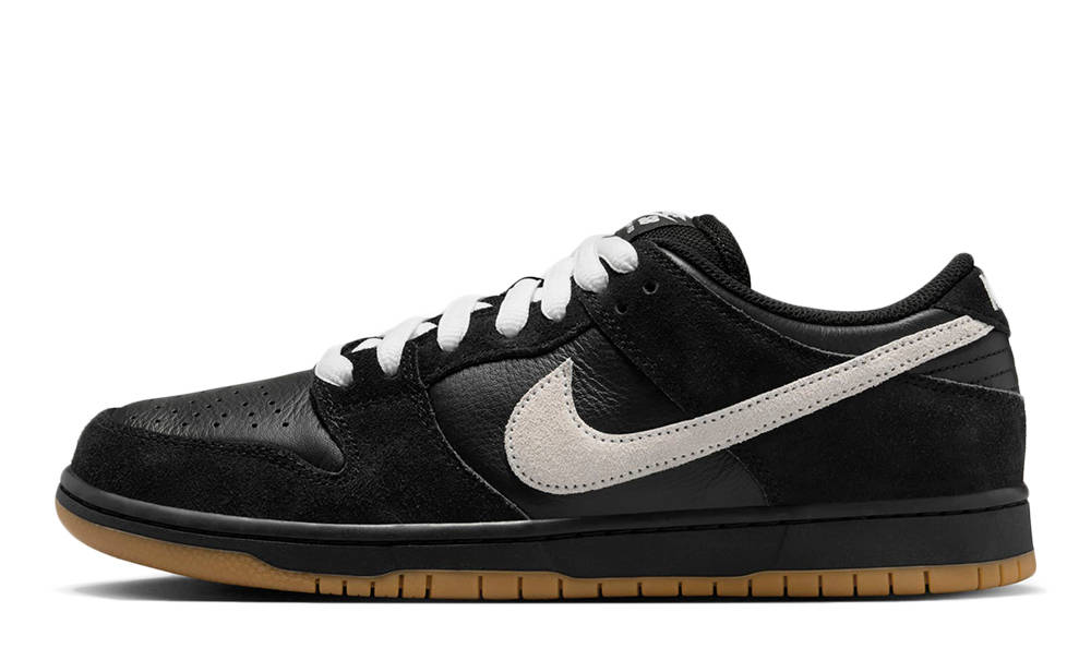 Кросівки чоловічі Nike Sb Dunk Low Pro Black Suede White (HF3704-003) — фото 1