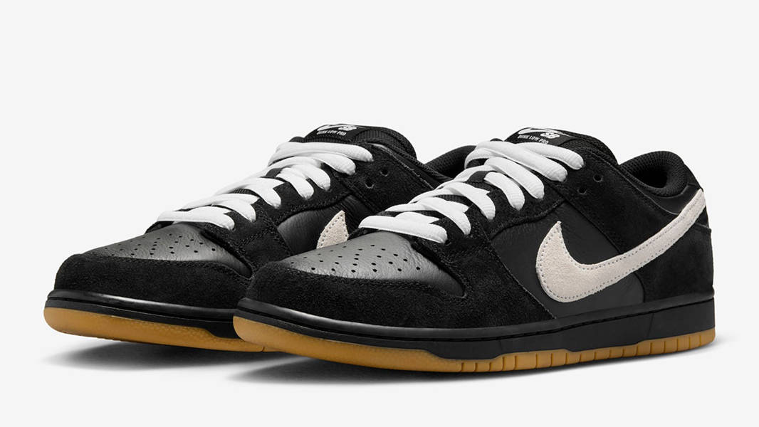 Кросівки чоловічі Nike Sb Dunk Low Pro Black Suede White (HF3704-003) — фото 4