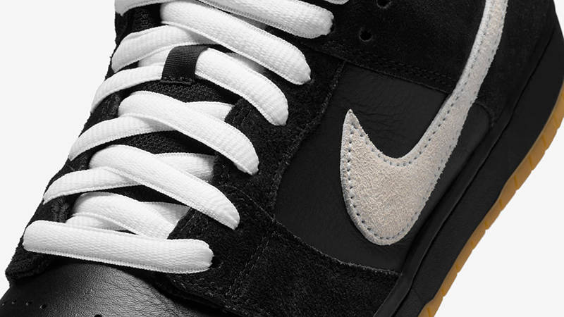 Кросівки чоловічі Nike Sb Dunk Low Pro Black Suede White (HF3704-003) — фото 7