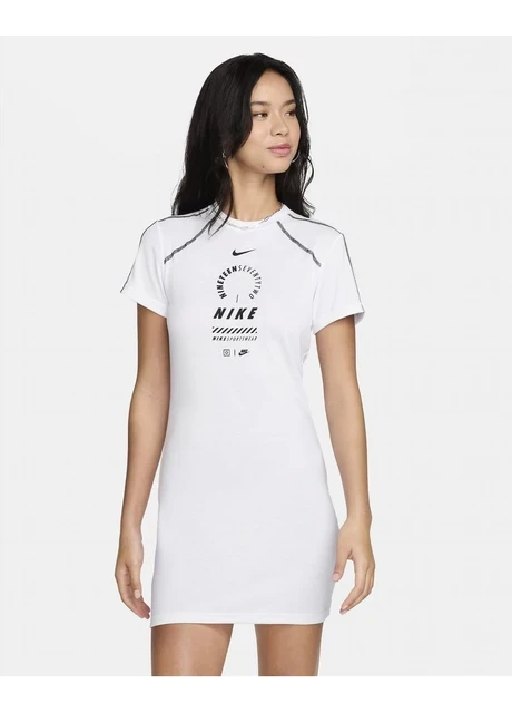 Плаття жіноче Nike Sportswear Short-Sleeve Dress White (HF5955-100) — фото 2