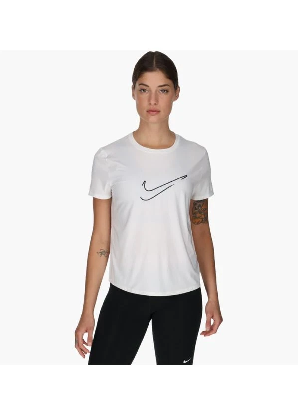 Футболка жіноча Nike One Swoosh Dri-Fit Short-Sleeve Running Top (HJ2204-100) — фото 1