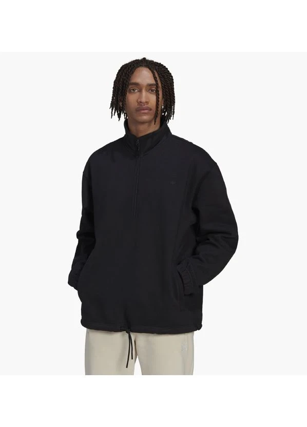 Кофта чоловіча Adidas Adicolor Contempo Half-Zip Crew Sweatshirt Black (HK0311) — фото 1