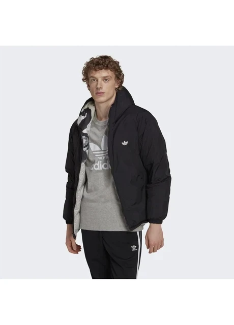 Пуховик чоловічий Adidas Down Regen Camo Hooded Puffer Jacket Grey — фото 6