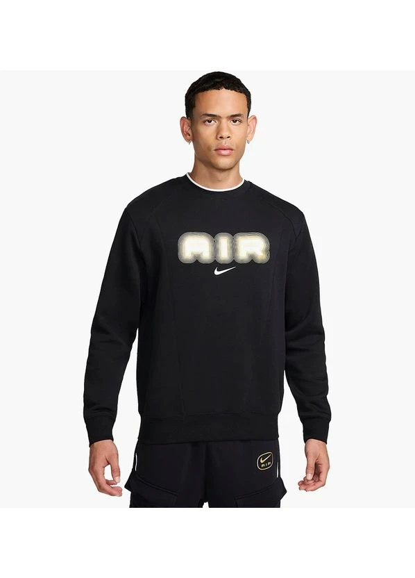 Кофта чоловіча Nike Air Fleece Crew-Neck Sweatshirt Black (HM0177-010) — фото 1