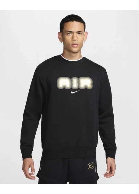 Кофта чоловіча Nike Air Fleece Crew-Neck Sweatshirt Black (HM0177-010) — фото 2