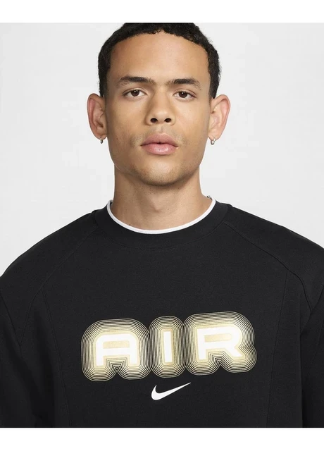 Кофта чоловіча Nike Air Fleece Crew-Neck Sweatshirt Black (HM0177-010) — фото 4