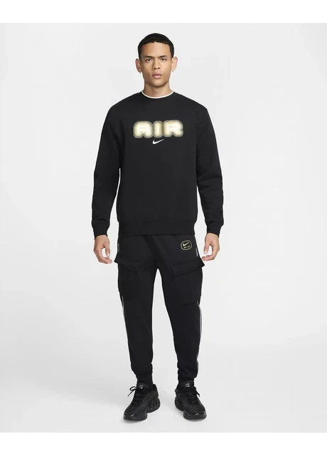 Кофта чоловіча Nike Air Fleece Crew-Neck Sweatshirt Black (HM0177-010) — фото 5