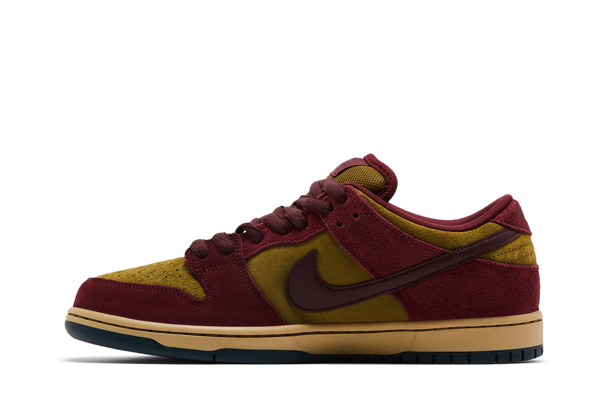 Кросівки SB Dunk Low Pro Burgundy Crush Olive Flak — фото 4