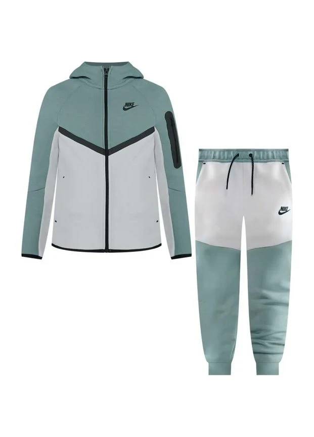 Спортивний костюм дитячий Nike Sportswear Tech Fleece Green/Grey (HV5867-054__HV5869-054) — фото 1