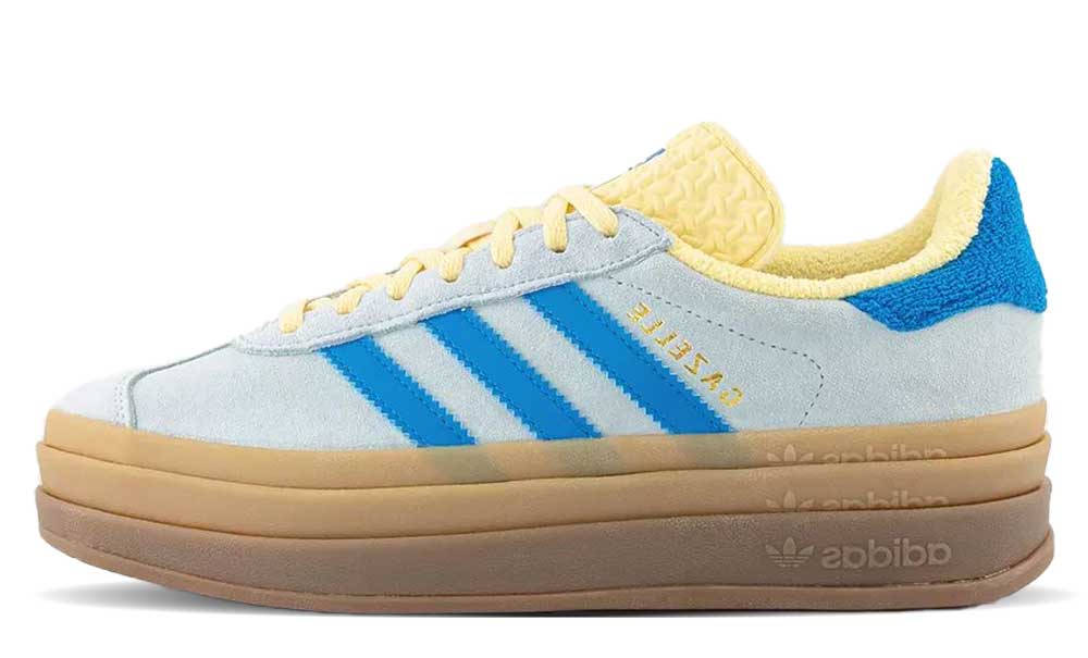 Кросівки жіночі Adidas Gazelle Bold Almost Blue Yellow (IE0430) — фото 1