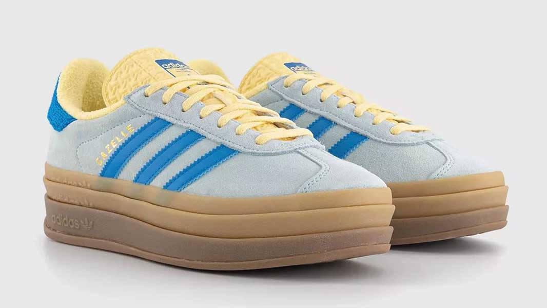 Кросівки жіночі Adidas Gazelle Bold Almost Blue Yellow (IE0430) — фото 3