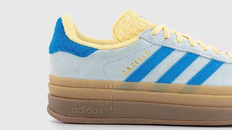 Кросівки жіночі Adidas Gazelle Bold Almost Blue Yellow (IE0430) — фото 6