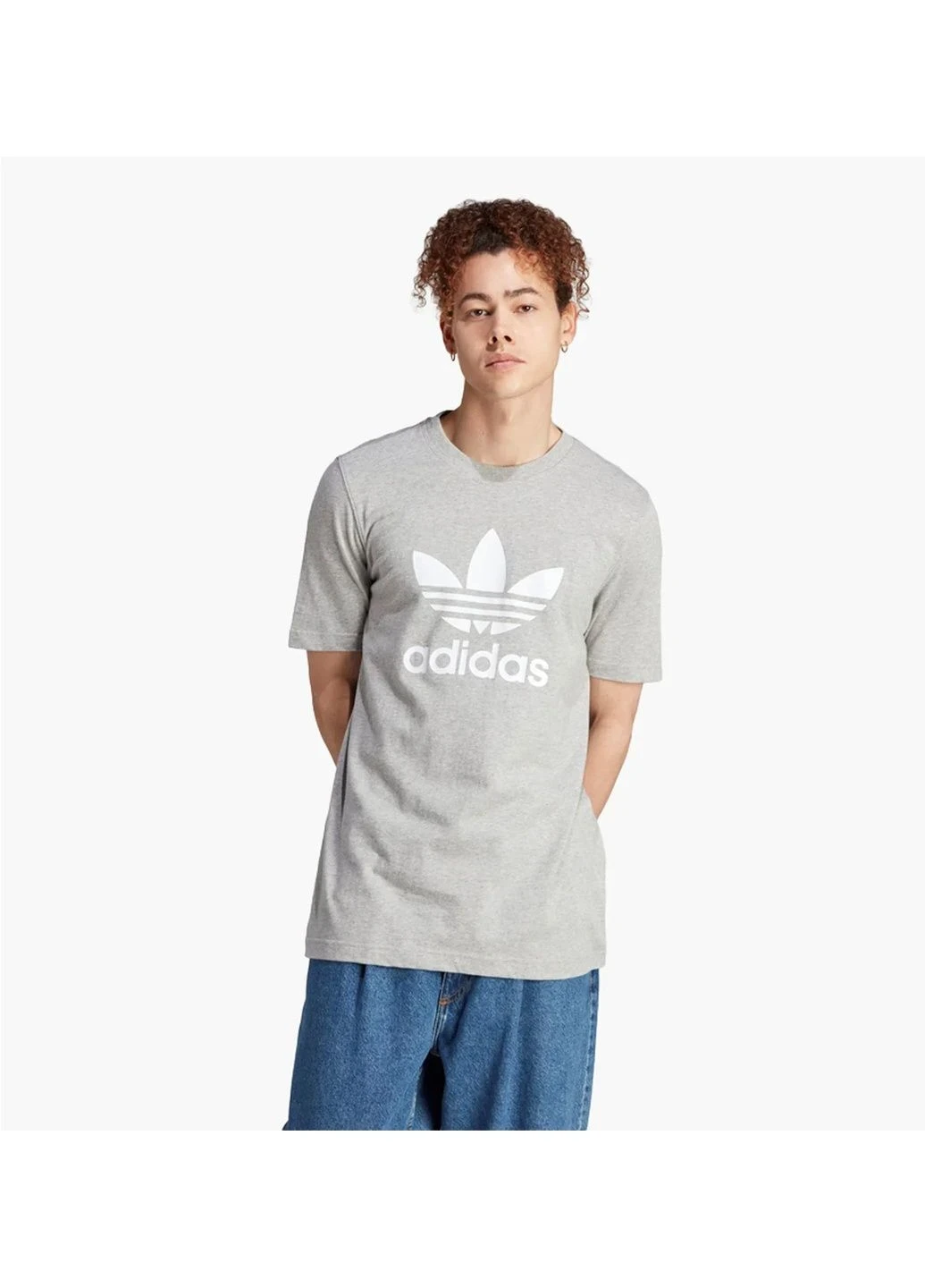 Футболка чоловіча Adidas Adicolor Classics Trefoil Tee Grey (IM4504) — фото 1