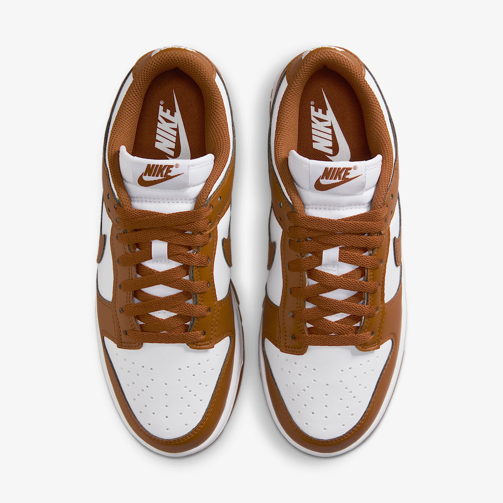 Кросівки унісекс Nike Dunk Low (біло/коричневі) — фото 3