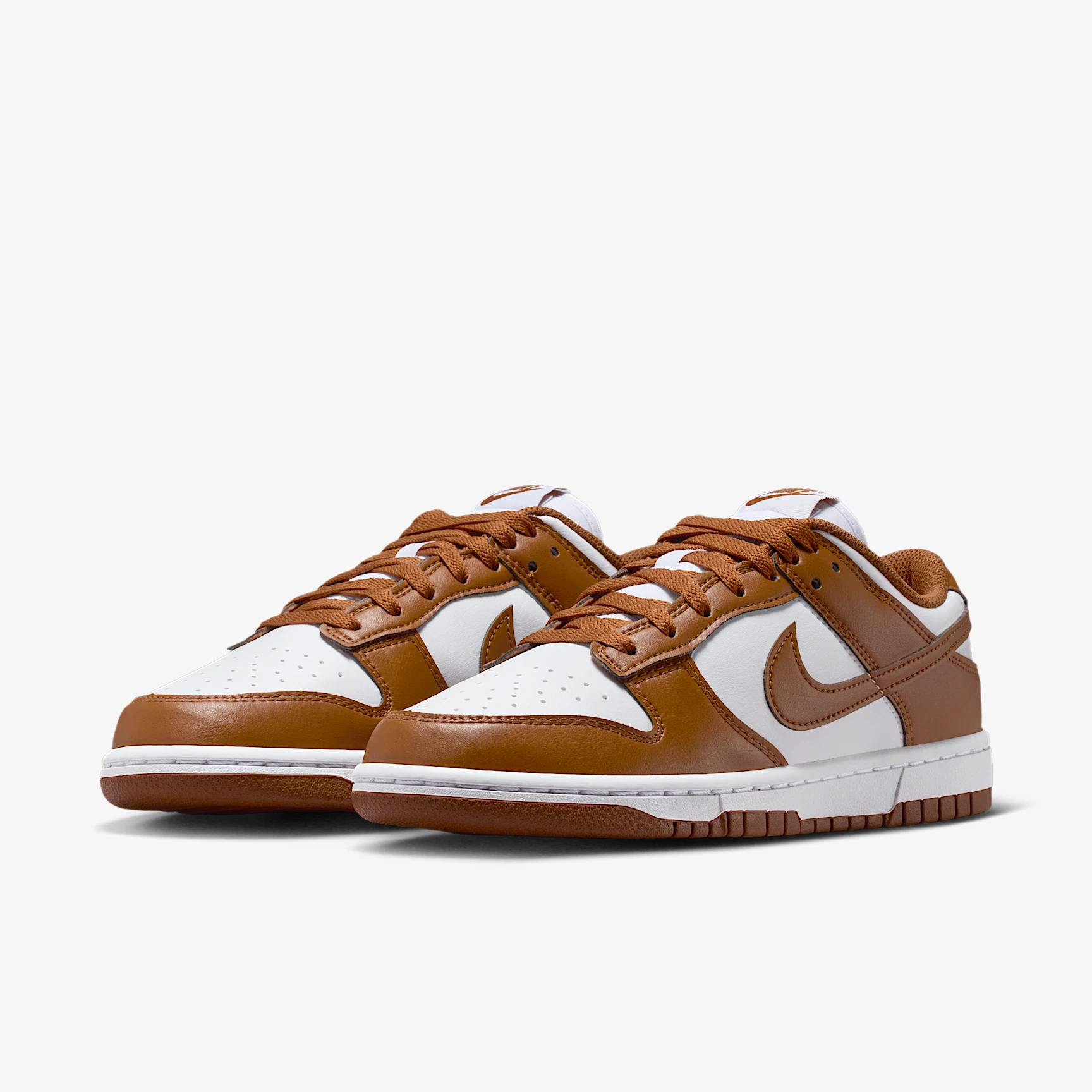 Кросівки унісекс Nike Dunk Low (біло/коричневі) — фото 4
