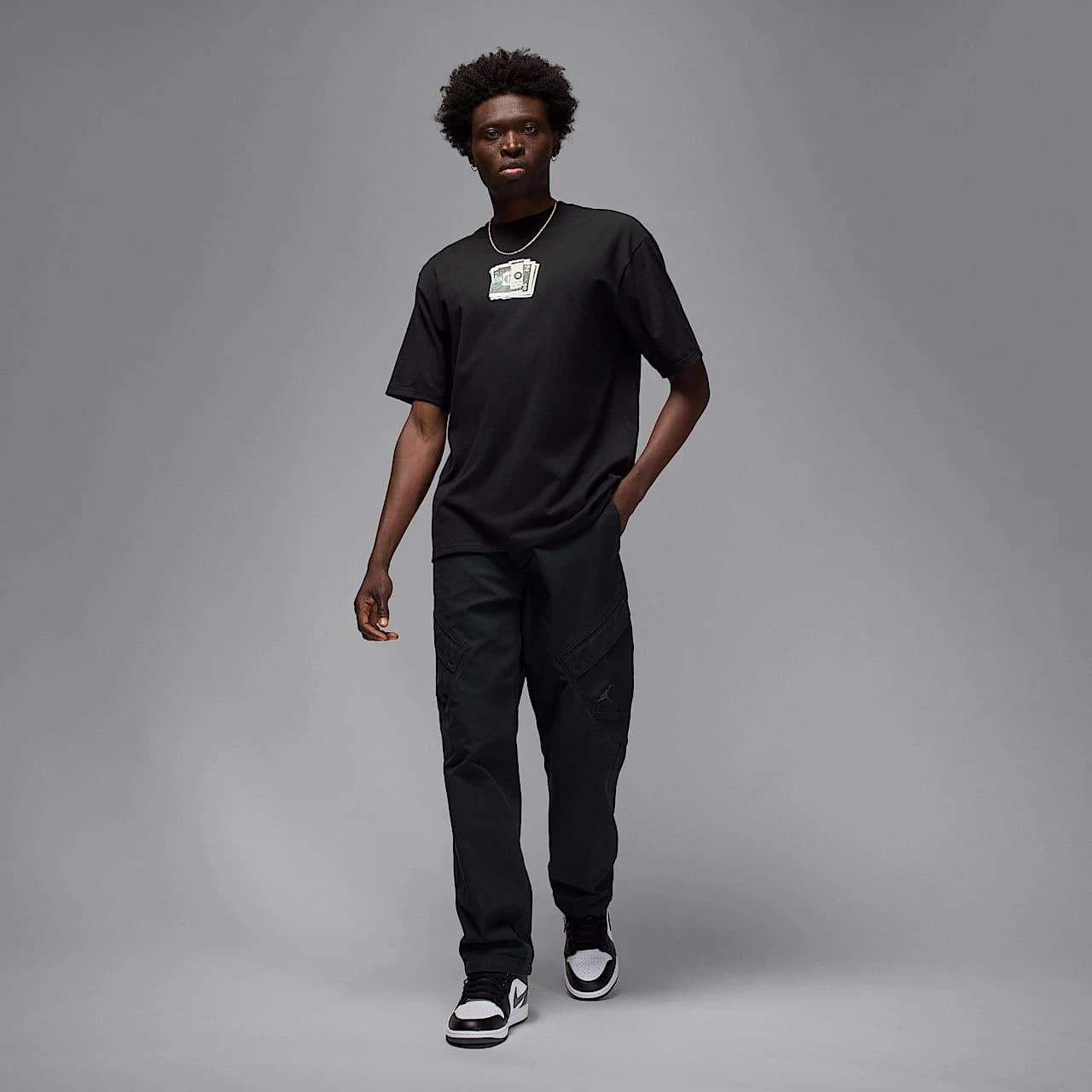 Футболка чоловіча Jordan AJ3 (чорна) — фото 7