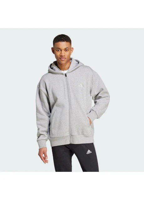Кофта чоловіча Adidas All Szn Fleece Full Zip Hoodie Grey (IY4159) — фото 3