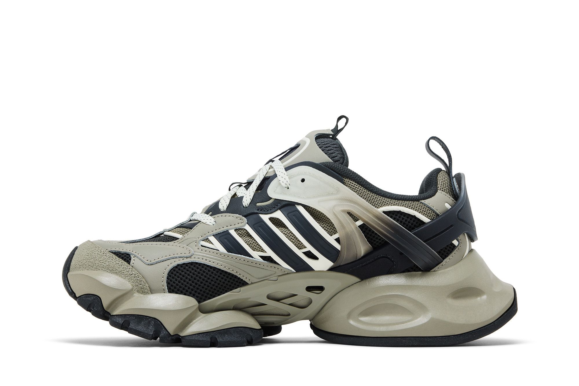 Кросівки Adidas XLG Runner Deluxe Egg Stone Silver Gray Carbon Black — фото 4