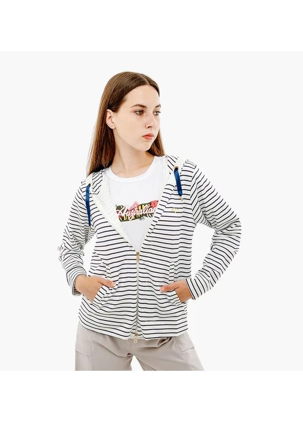 Кофта жіночі Australian Stripes Hoodie Polyviscosa Jacket (LSDGC0010-010) — фото 2