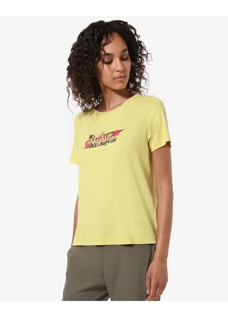 Футболка жіноча Australian Logo Flowers Tee Jersey V Yellow (LSDTS0027-074) — фото 4