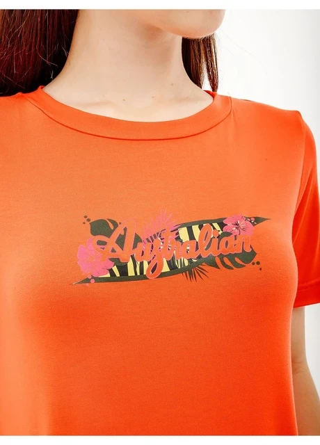 Футболка жіноча Australian Logo Flowers Tee Jersey (LSDTS0027-119) — фото 4