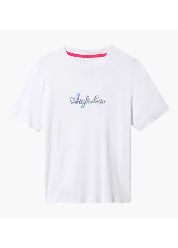 Футболка жіноча Australian Cotton Tee Holographic Logo White (LSDTS0030-003) — фото 2