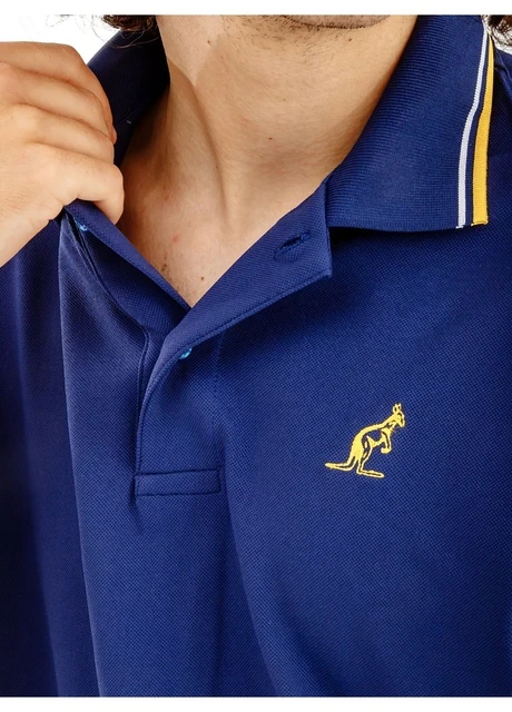 Футболка чоловіча Australian Two-Stripes Polo Tech Pique R-Fit Blue (LSUPO0006-842A) — фото 4