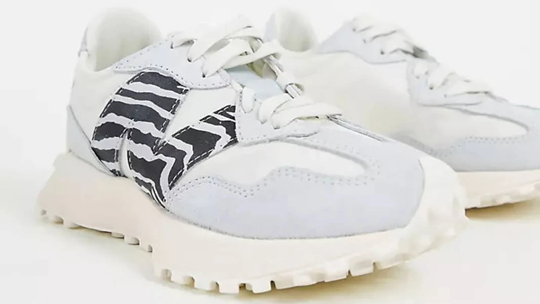 Кросівки чоловічі New Balance 327 Zebra Pastel White/Light Blue (MS327AI1) — фото 4
