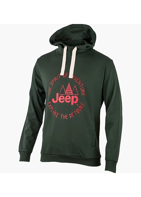Кофта чоловіча Jeep Hooded Sweatshirt The Spirit Of Adventure Green (O102567-E848) — фото 2