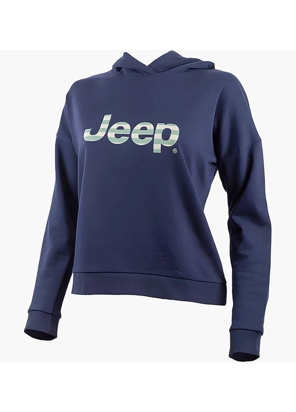 Кофта жіночі Jeep J Woman Hooded Cropped Sweatshirt Striped Print J22w (O102609-A184) — фото 2