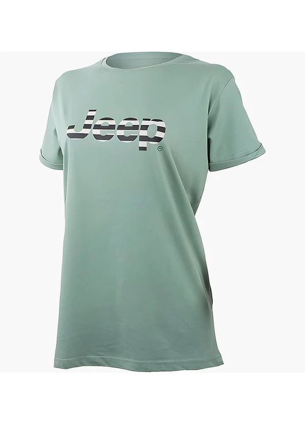 Футболка жіноча Jeep T-Shirt Oversize Striped Print Turn (O102611-E854) — фото 2