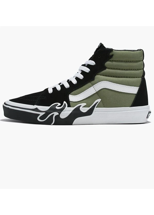 Кеди унісекс Vans Sk8-Hi Flame Shoe Black/Green (VN0005UJZBF) — фото 1
