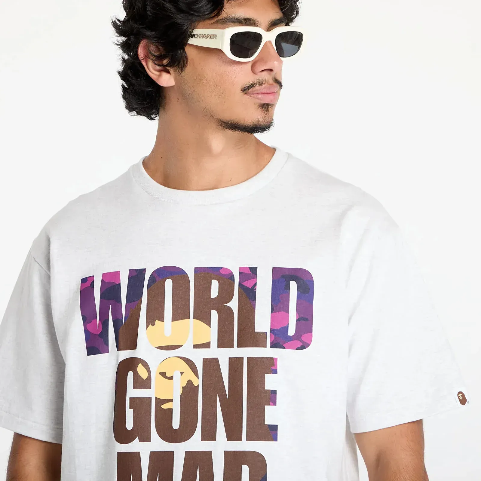 Футболка чоловіча Bape A Bathing Ape Color Camo Wgm Ape Head Overlap Tee (001TEK801024M) — фото 4