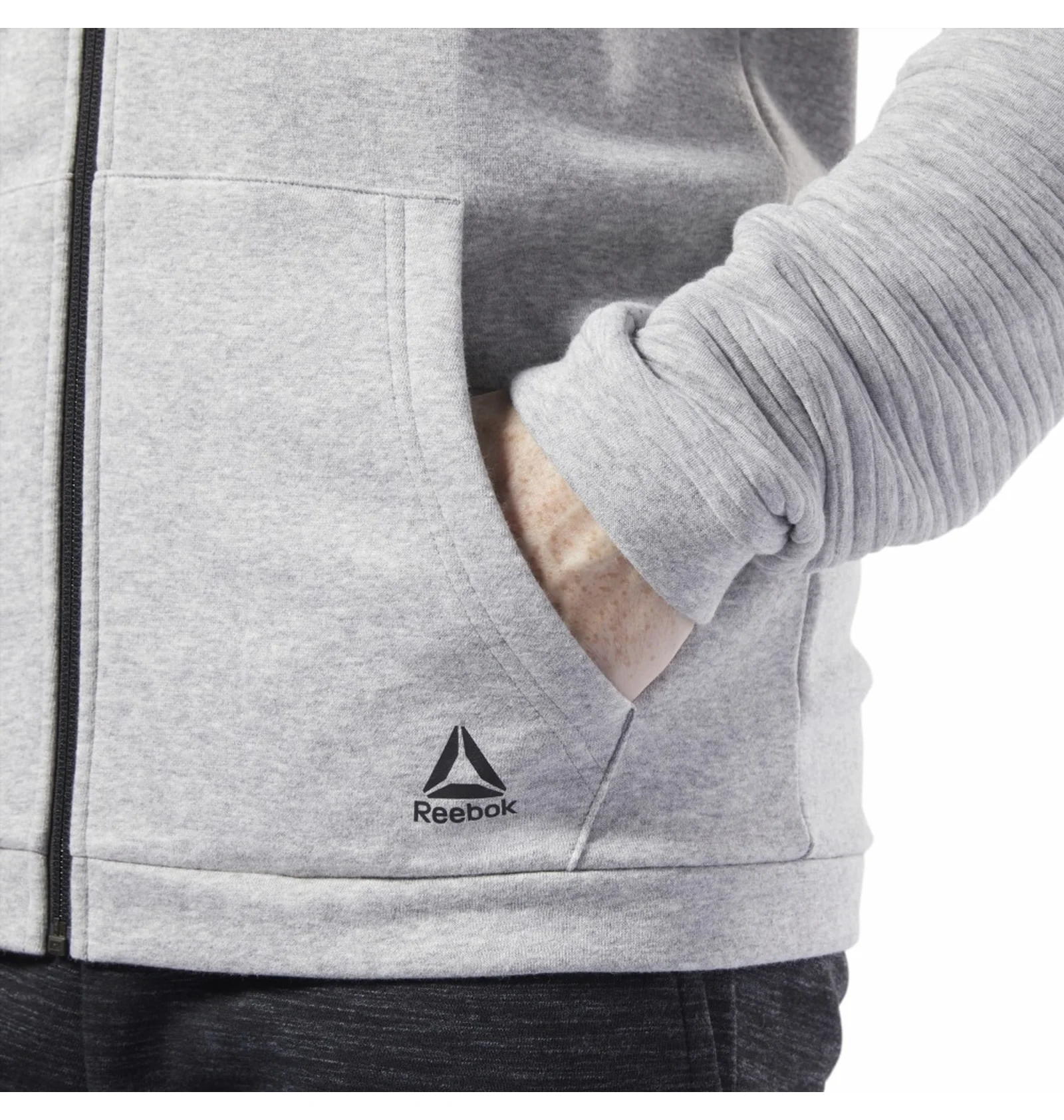 Кофта чоловіча Reebok Workout Ready Full-Zip Fleece (EC0897) — фото 17
