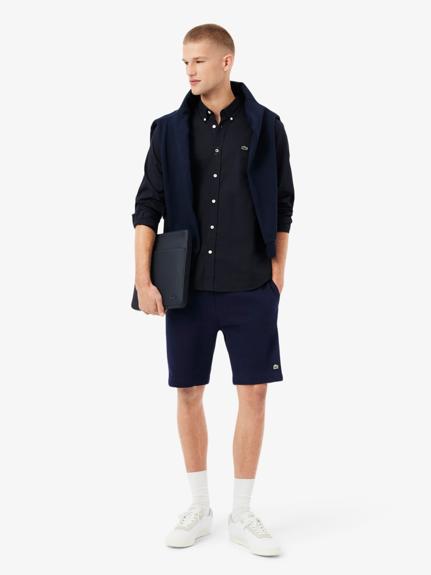 Шорти Lacoste Organic Brushed Cotton Fleece Blue — фото 4