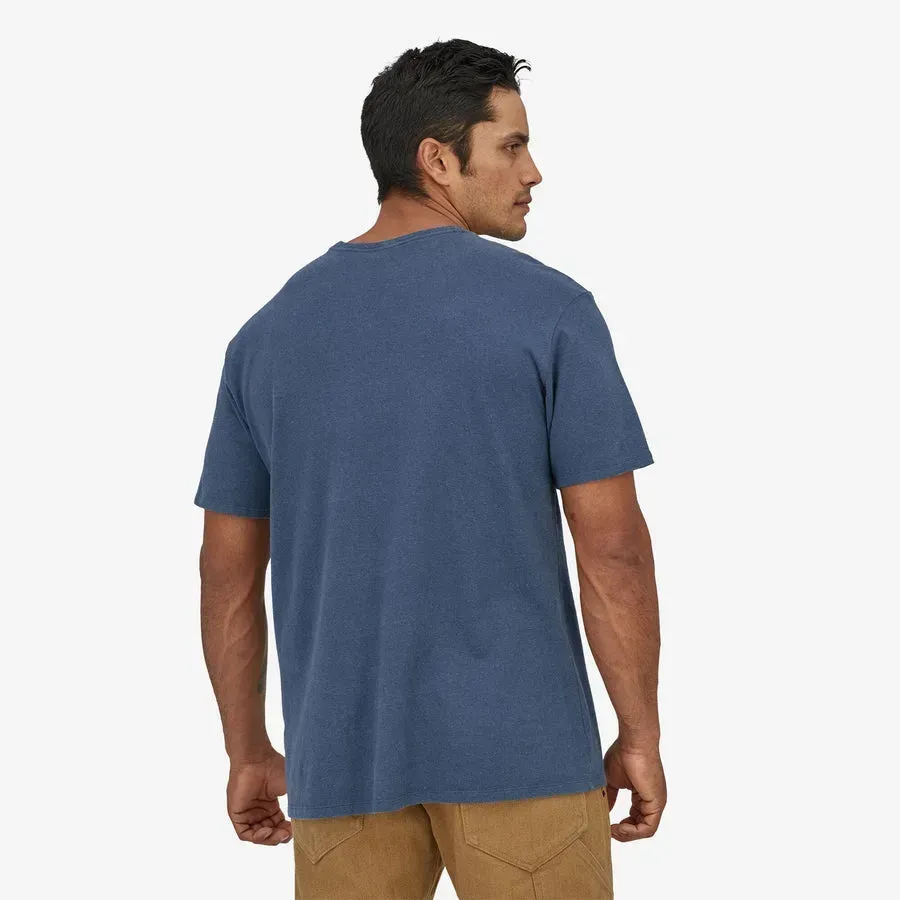 Футболка Patagonia M's Work Pocket Stone Blue — фото 3