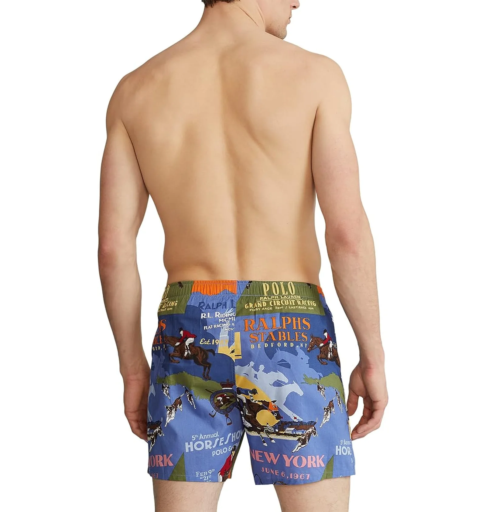 Шорти чоловічі Ralph Lauren Classic Woven Boxer Blue (L108HR) — фото 4