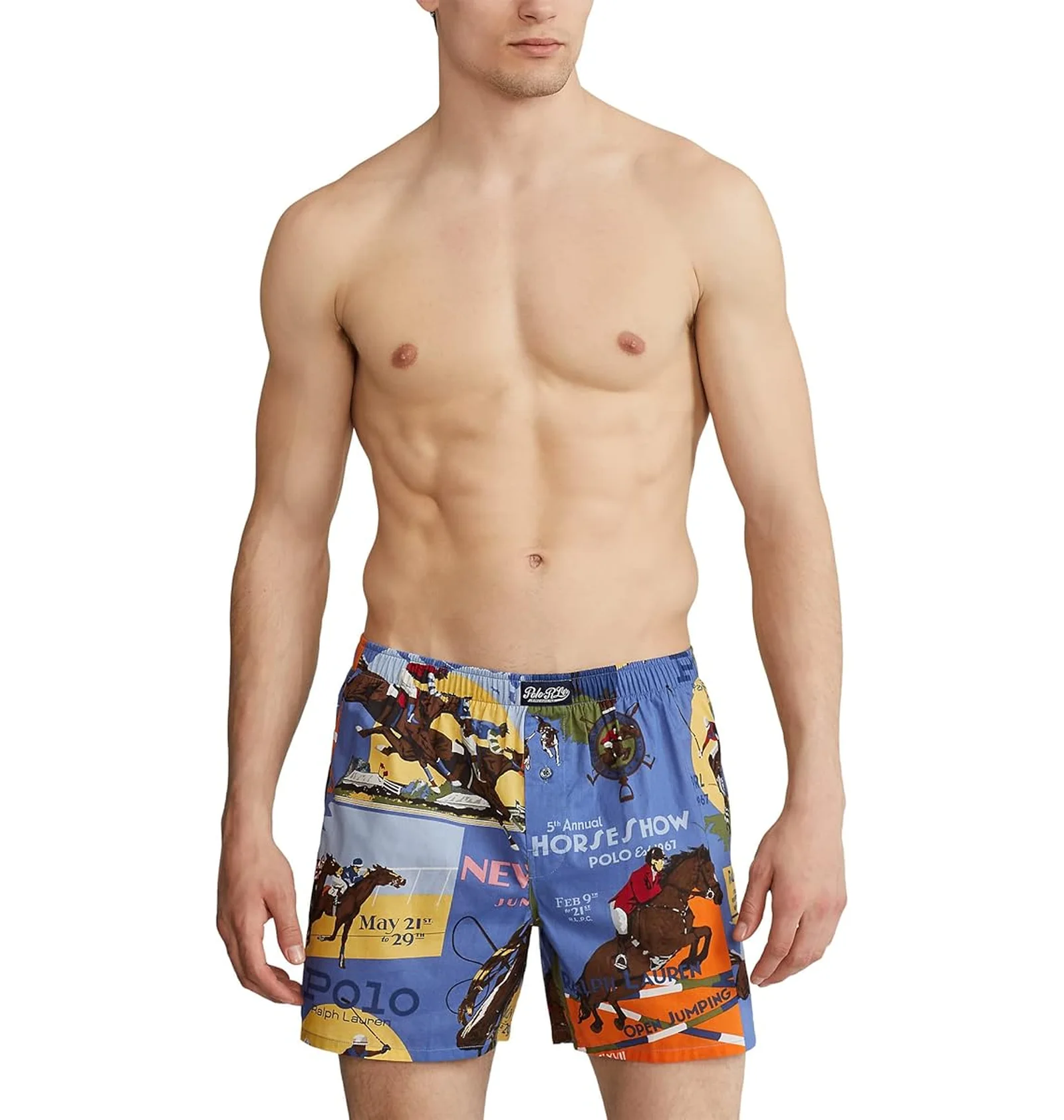 Шорти чоловічі Ralph Lauren Classic Woven Boxer Blue (L108HR) — фото 5