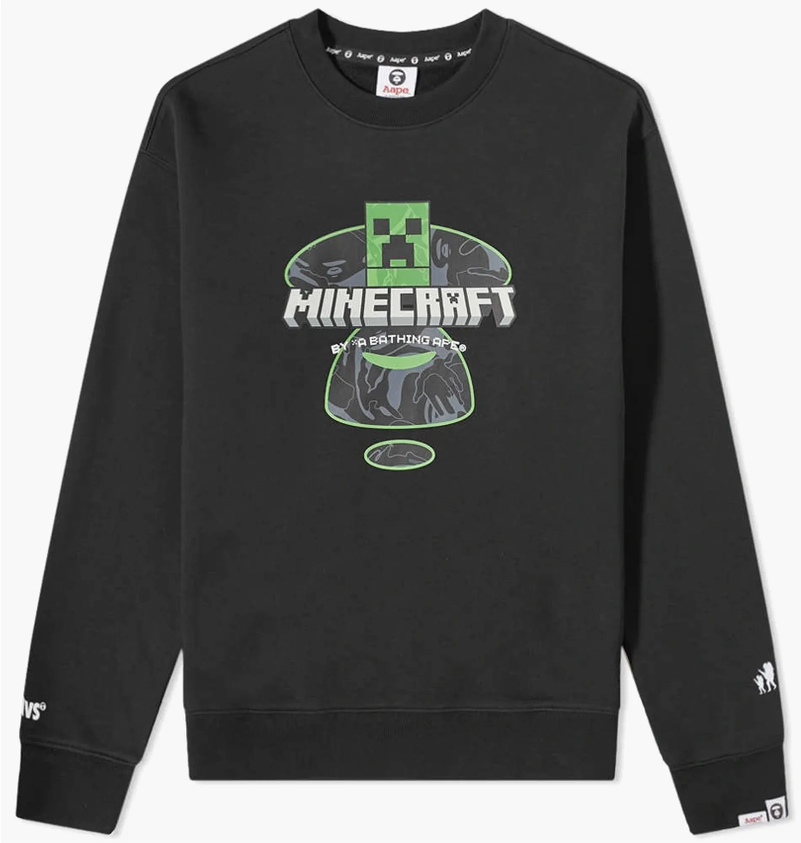 Світшот AAPE By A Bathing Ape x Minecraft Logo Black — фото 3