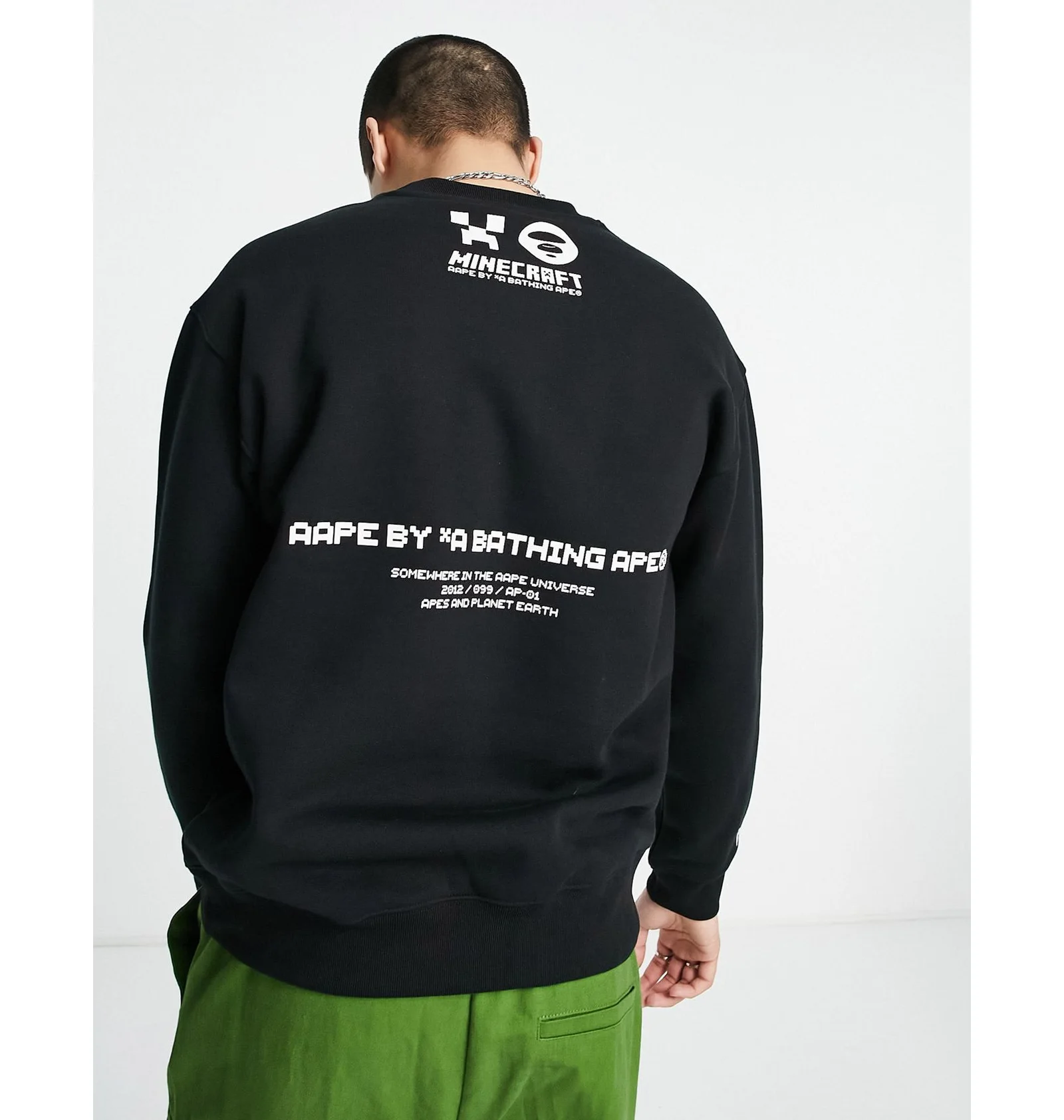 Світшот AAPE By A Bathing Ape x Minecraft Logo Black — фото 6