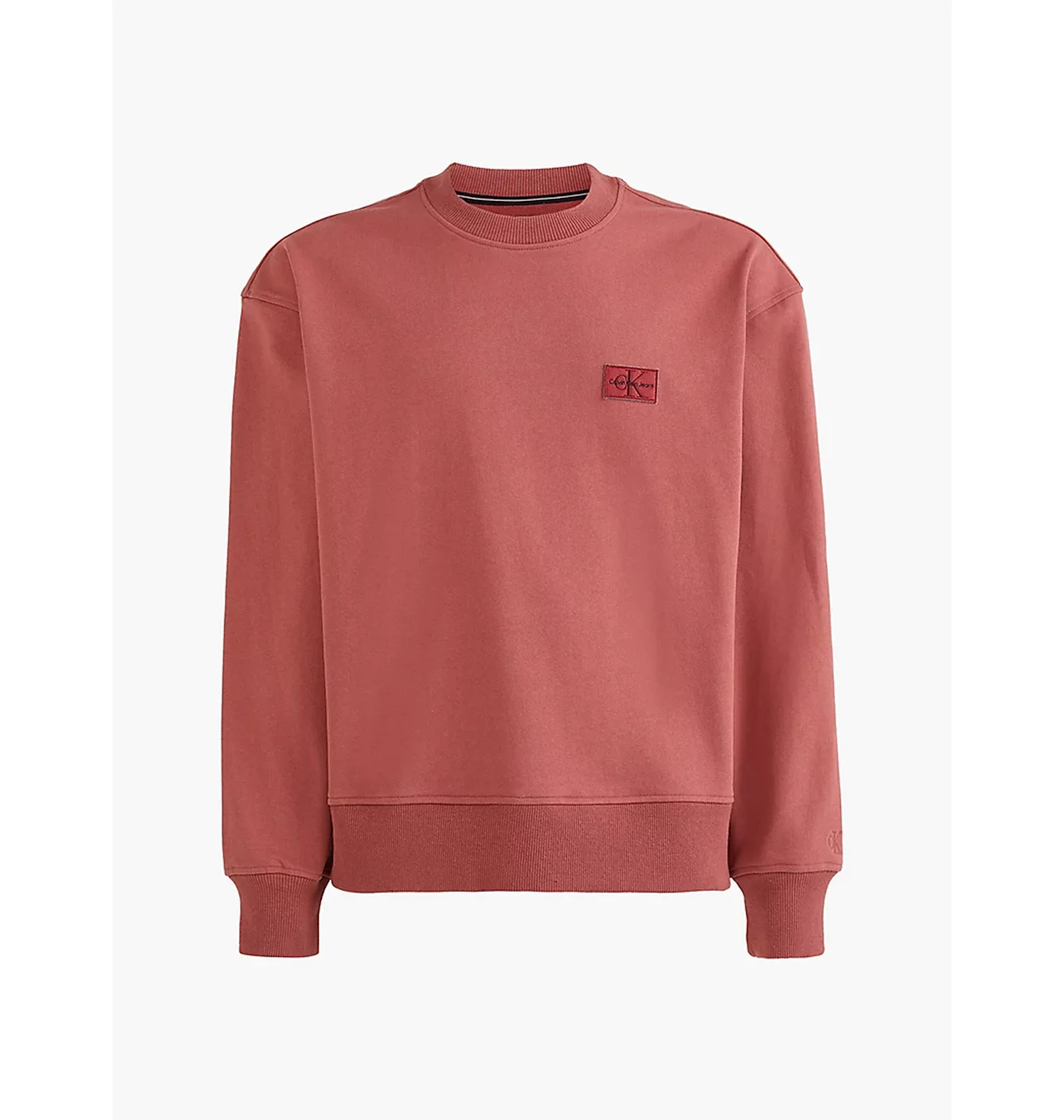 Кофта чоловіча Calvin Klein Shrunken Badge Crew Neck Terracotta Tile (J30J321544) — фото 5