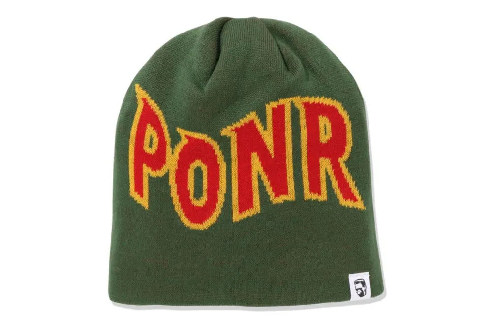 A BATHING APE Men's Goods 2ND SHARK KNIT CAP Green — фото 2