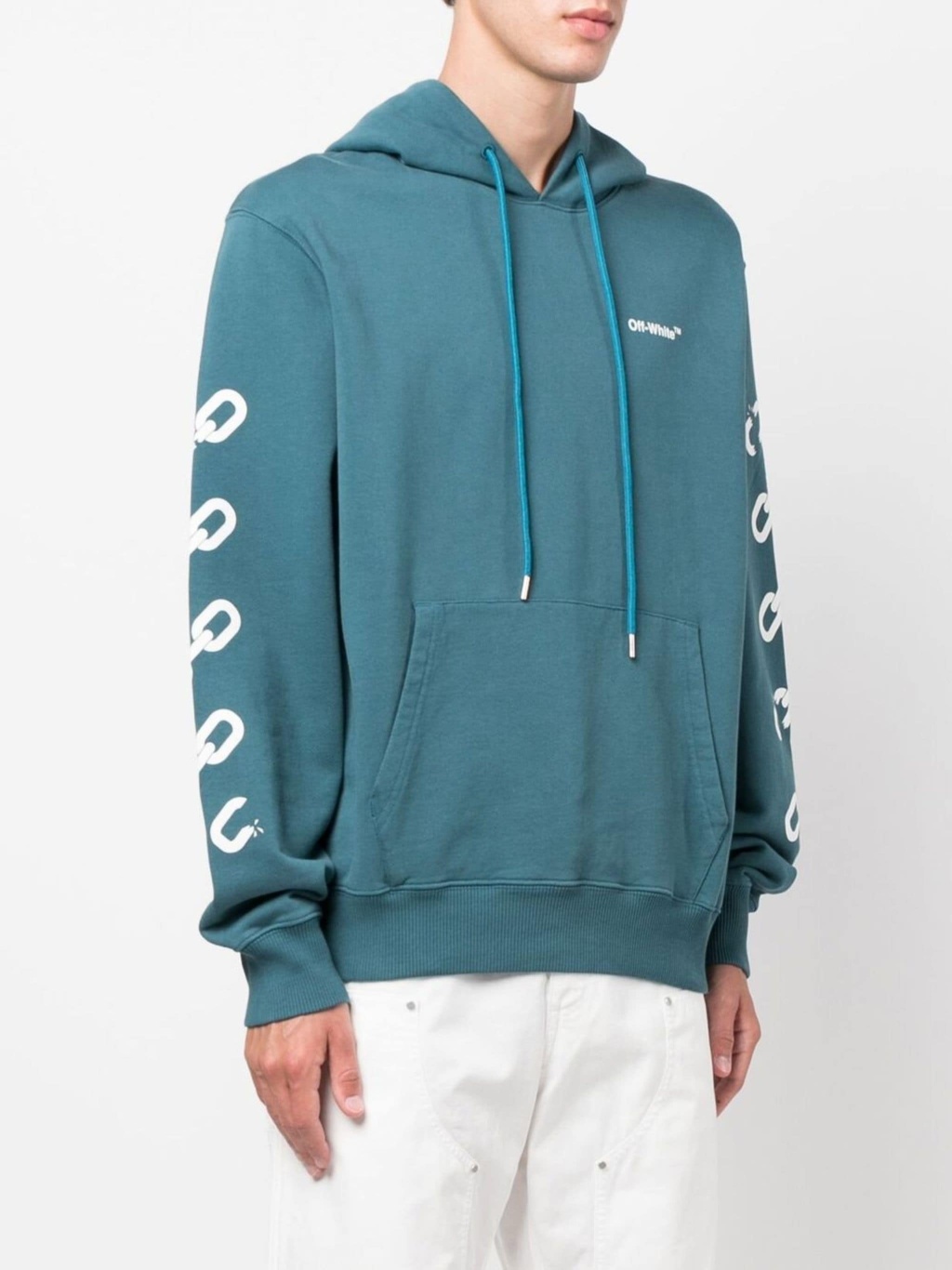 Кофта унісекс Off-White Off-White Ss22 Alphabet Printing Version Blue (OMBB097F22FLE0105501) — фото 4